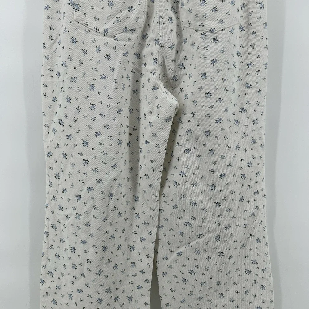 Loveriche New In Women M Floral Parachute Pants Wide Leg Drawstring Hem Boho NWT